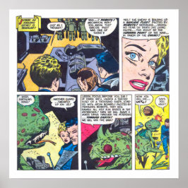 恐れを知らないロボットによる自爆漫画 ポスター