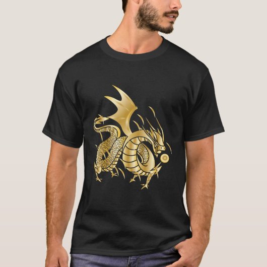 恐れを知らない中国のゴールデン・ドラゴン火球 Tシャツ (正面)