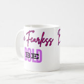 恐れを知らない人はっきりした：エンパワメント・マグ コーヒーマグカップ (正面左)