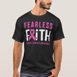 恐れを知らない信仰の乳がん認識度 Tシャツ
