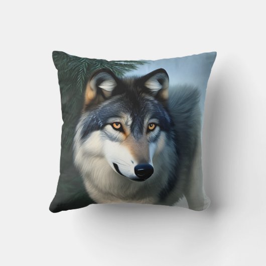 恐れを知らない北極狼クッション クッション (裏面)