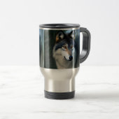 恐れを知らない北極狼タンブラー トラベルマグ (正面右)