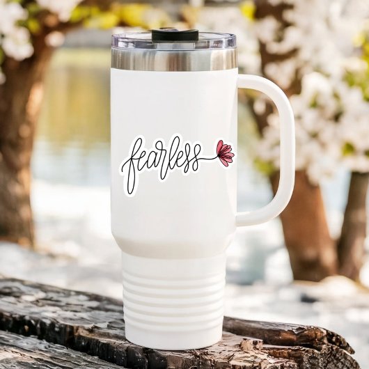 恐れを知らない単語フラワーノートパソコン |ダイカットのシール シール