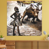 恐れを知らない女の子の顔ダウンラムページブルブル キャンバスプリント (インサイチュ (リビング))