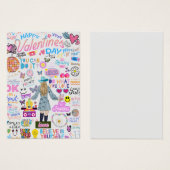 恐れを知らない女の子バレンタインのカード（100のパック） (正面&裏面)