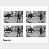 恐れを知らない少女 長方形シール (シート)