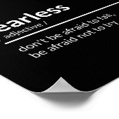 恐れを知らない引用文 ポスター (角)