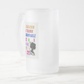 恐れを知らない強い止められない彼女 フロストグラスビールジョッキ (正面左)