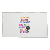 恐れを知らない強い止められない彼女 枕カバー (裏面-左)