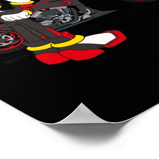 恐れを知らない影の年 – バイク ポスター (角)