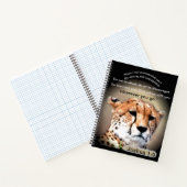 恐れを知らない旅:チーター涙マークJoshua 1:9 ノートブック (内部)