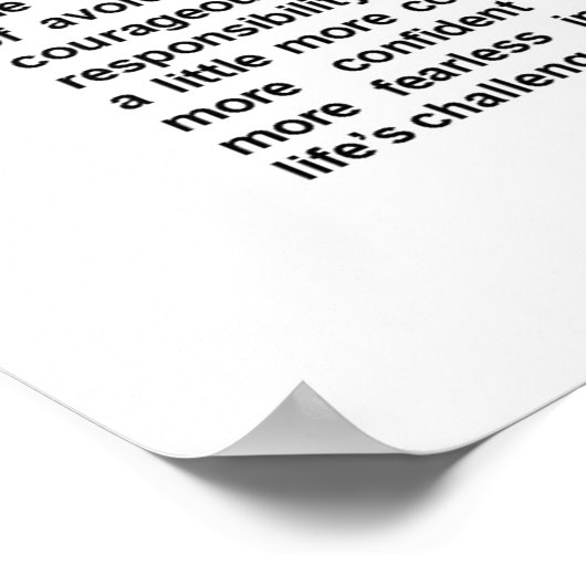 恐れを知らない浮き上やる気を起こさせるがり ポスター (角)