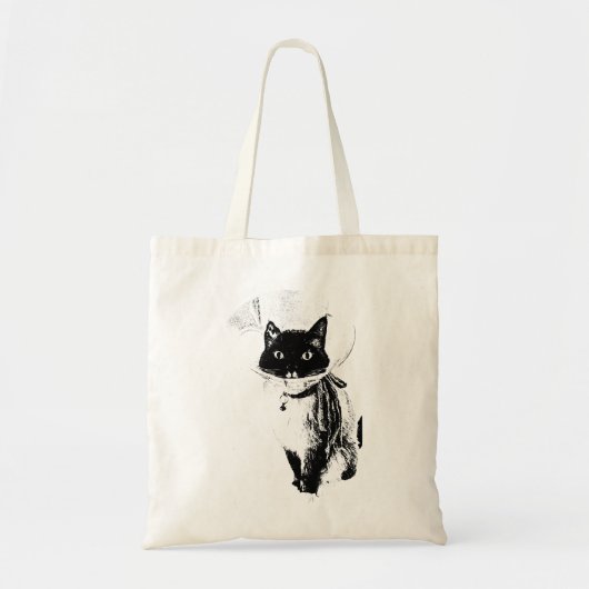 恐れを知らない猫癒し トートバッグ (正面)