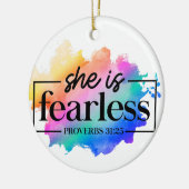 恐れを知らない色の虹 セラミックオーナメント (左)