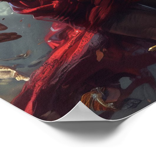 恐れを知らない表情をしたヘルメス神話のポスター ポスター (角)