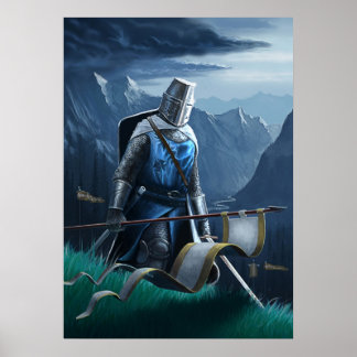 恐れを知らない騎士が馬を止める。 ポスター