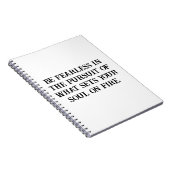 恐れを知らない魂の追跡ノートブ感動的ック ノートブック (右側)