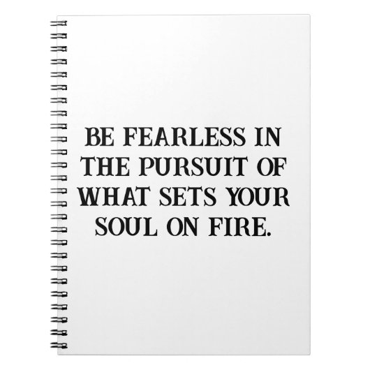 恐れを知らない魂の追跡ノートブ感動的ック ノートブック (正面)