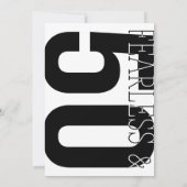 恐れを知らない50番目の誕生日招待状 招待状 (裏面)