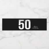 恐れを知らない50誕生日 ペットボトルラベル (シングルラベル)