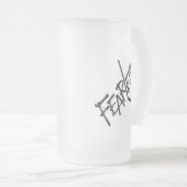 恐れを知らない（ホッケー） フロストグラスビールジョッキ (正面右)