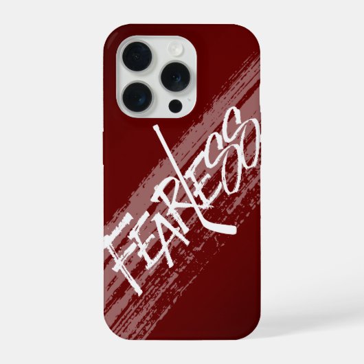 恐れを知らない（ホッケー） iPhoneケース (裏面)