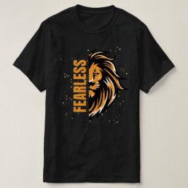 恐れを知らない – メンズブラックプリント Tシャツ