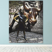 恐れを知らぬ娘が味方を得る キャンバスプリント (インサイチュ (ウッドフロア))