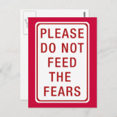 恐れを食べ物を与えないで下さい ポストカード (正面/裏面)