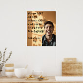 恐れパーソナライズされたたら私はここにいる ポスター (キッチン)