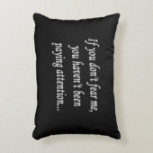 恐れ入る |おもしろいコッキーなゲーマーおもしろい引用文ユーモア アクセントクッション (正面(垂直))