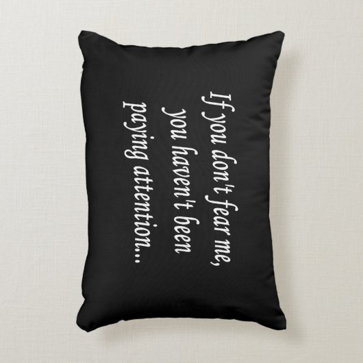 恐れ入る |おもしろいコッキーなゲーマーおもしろい引用文ユーモア アクセントクッション (正面(垂直))