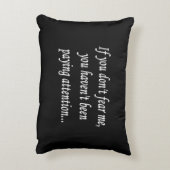 恐れ入る |おもしろいコッキーなゲーマーおもしろい引用文ユーモア アクセントクッション (裏面(縦))