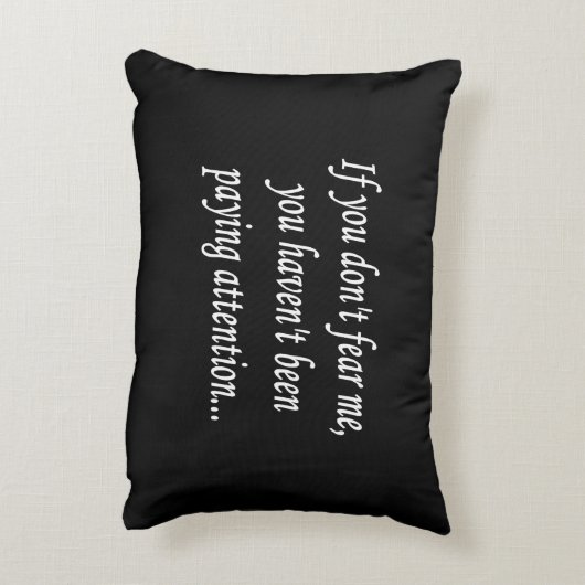 恐れ入る |おもしろいコッキーなゲーマーおもしろい引用文ユーモア アクセントクッション (裏面(縦))