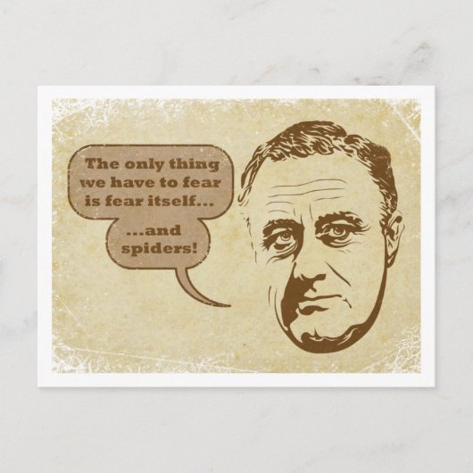 恐れ及びくもの郵便はがき ポストカード (正面)