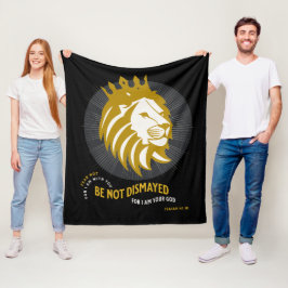 恐れ失望しないイザヤ41:10 フリースブランケット