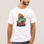 恐れ知らずの釣り人 Tシャツ (正面)