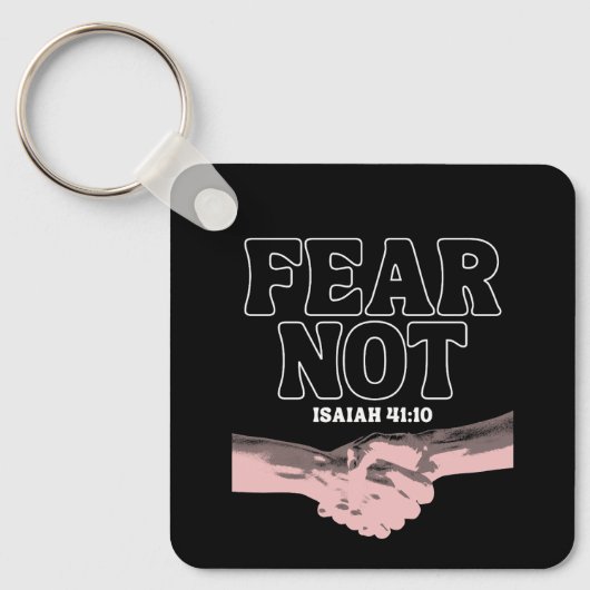 恐れ – イザヤ41:10 キーホルダー (正面)