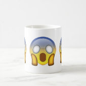 恐れEmojiで叫ぶ顔 コーヒーマグカップ (中央)