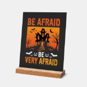 恐ろしいお化け屋敷のハロウィンデザイン アクリルサイン (傾斜)
