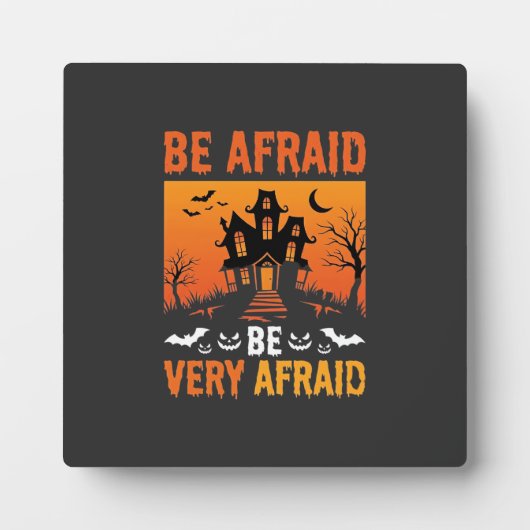 恐ろしいお化け屋敷のハロウィンデザイン フォトプラーク (正面)