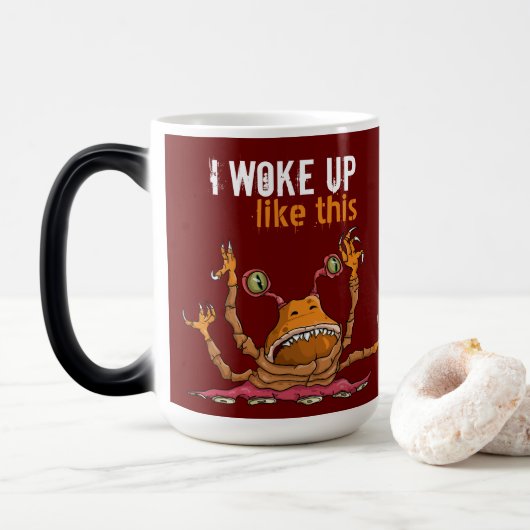 恐ろしいエイリアン生物 モーフィングマグカップ (ドーナツ)