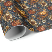 恐ろしいカボチャと花フィールド03 ラッピングペーパー (ロールコーナー)