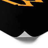 恐ろしいカボチャのハロウィンウェディングレセプションサイン ポスター (角)