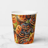 恐ろしいカボチャの夜 紙コップ (裏面)
