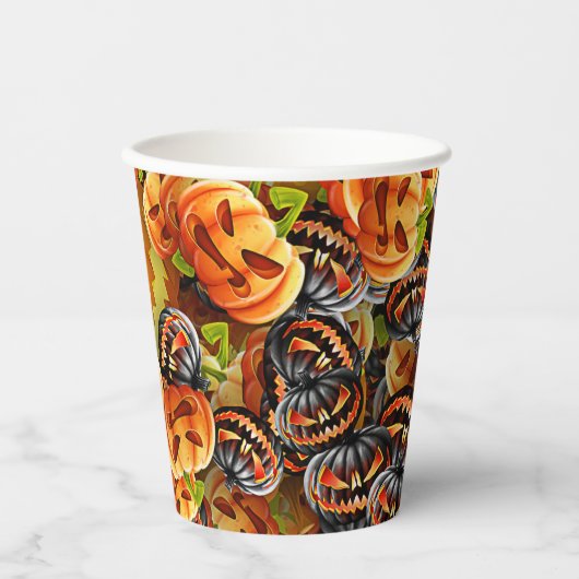 恐ろしいカボチャの夜 紙コップ (正面)