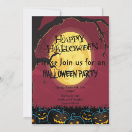 恐ろしいカボチャハローウィンパーティ 招待状