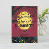 恐ろしいカボチャハローウィンパーティ 招待状 (スタンド正面)