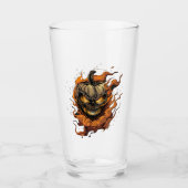 恐ろしいカボチャ頭 タンブラーグラス (正面)