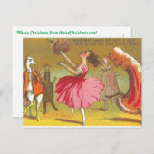 恐ろしいクリスマスフードの踊りカード ポストカード (正面/裏面)